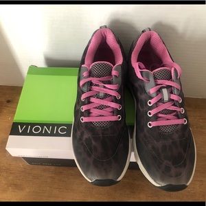 VIONIC Women’s Action Tourney LaceUp Grey Leopard